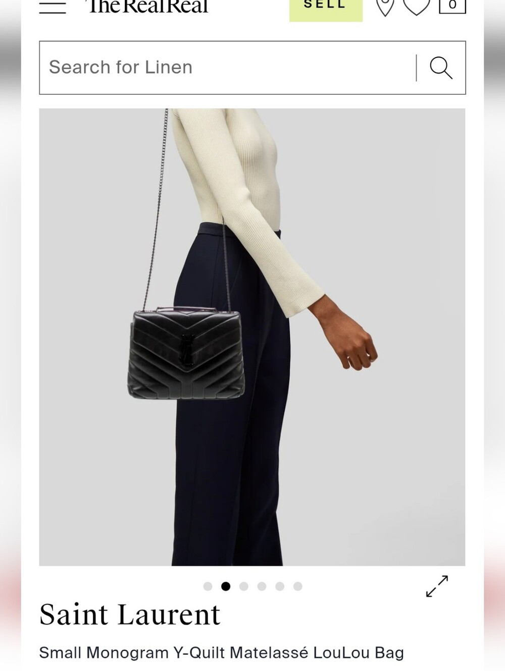 Saint Laurent Black Matelassé Y-Quilt LouLou Shoulder Bag - Size Small - Picture 2 of 9